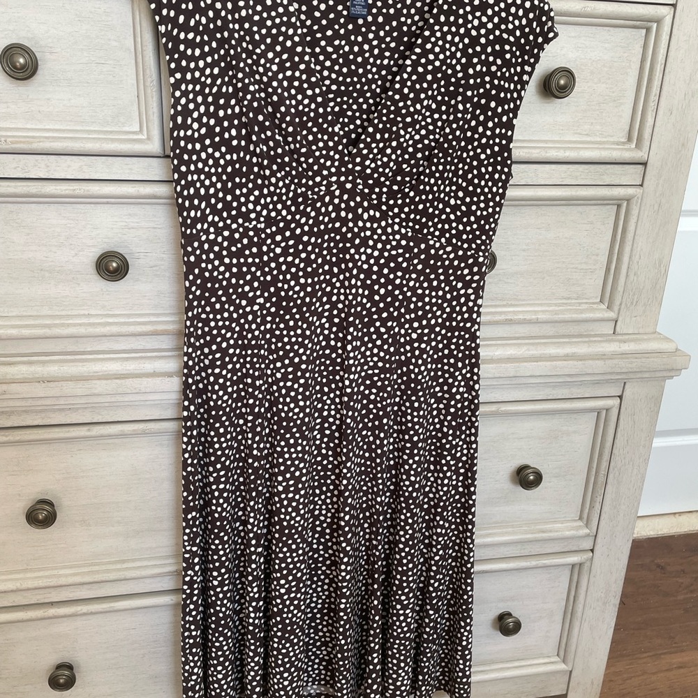 Chaps A line dress-  chocolate brown